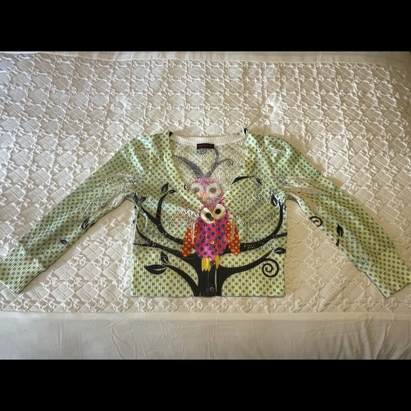 Crimson Ivy Cropped Sweater....Large - Picture 2 of 10